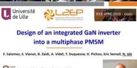 Design of an Integrated GaN Inverter into a Multiphase PMSM - présentation des travaux CE2I par Nadir IDIR lors de la conférence VPPC-IEEE 2020